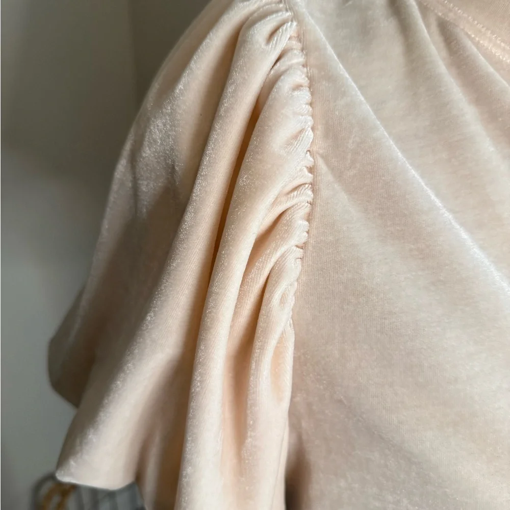 Free People Cream Puff Sleeve Blouse